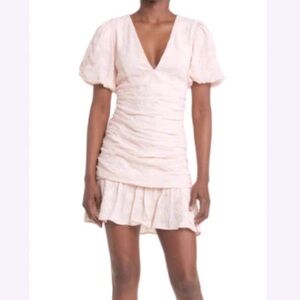 Floret Studios NWT eyelet soft pink mini dress size XS